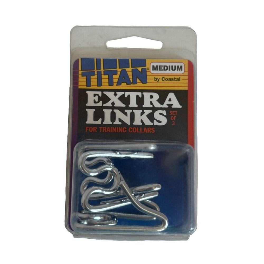 Coastal Titan Extra Links for Prong Training Dog Collar 3mmx3mm Medium Pkg of 3